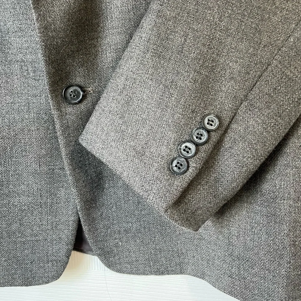 Gianfranco Ruffini Italy Gray Lambswool Sports Jacket Blazer Size 43R